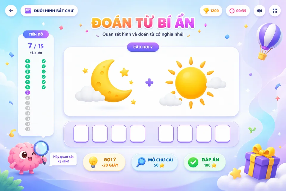 Minh hoạ game Đuổi hình bắt chữ